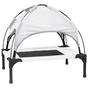 vidaXL Hondenbed Zilvergrijs 62 x 48 x 61 cm Staal