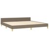 vidaXL Bedframe zonder matras stof taupe 200x200 cm