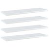 vidaXL Wandschappen 4 st 60x20x1,5 cm bewerkt hout hoogglans wit