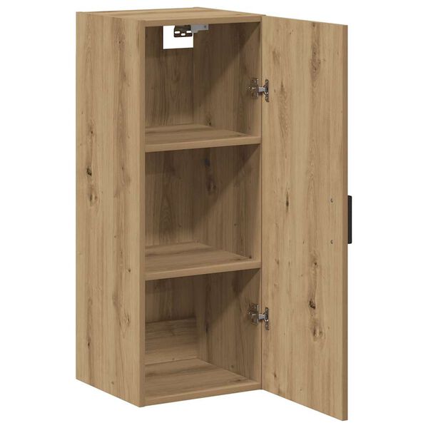 vidaXL Wandkast 34,5x34x90 cm bewerkt hout artisanaal eikenkleur