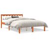vidaXL Bed met matras massief grenenhout wasbruin 140x190 cm