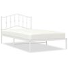 vidaXL Bedframe met hoofdbord metaal wit 107x203 cm
