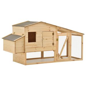 vidaXL Kippenhok 178x67x92 cm massief grenenhout
