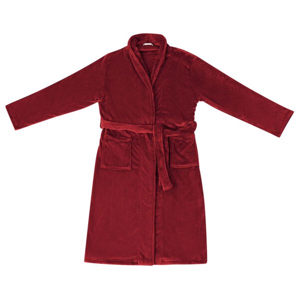 vidaXL Badjas zonder Kap Bordeaux Rood xxl Flanel