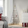 vidaXL Kerstdecoratie kerstboom 150 cm metaal zwart