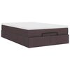 vidaXL Ottoman bed met matras 120x200cm stof donkerbruin