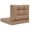 vidaXL Buiten bankkussen 2 pcs Taupe Polyester