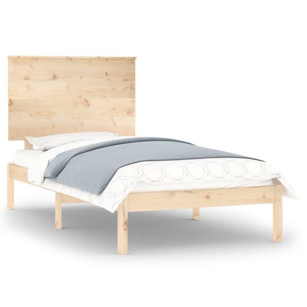 vidaXL Bedframe massief hout 75x190 cm