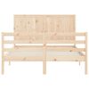 vidaXL Bedframe met hoofdbord massief hout 120x200 cm