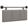 vidaXL Hangend hoofdbord Taupe Fluweel