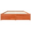 vidaXL Bedframe Wasbruin 120 x 200 cm Massief Vurenhout