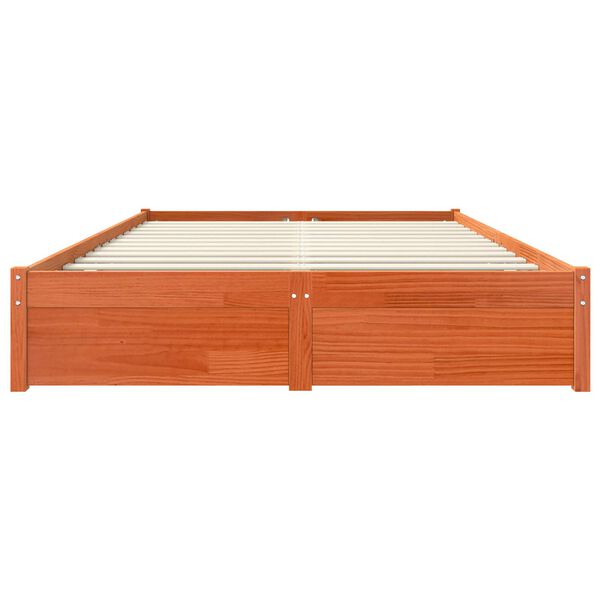 vidaXL Bedframe Wasbruin 120 x 200 cm Massief Vurenhout