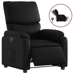vidaXL Fauteuil elektrisch verstelbaar kunstleer zwart