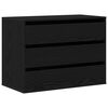 vidaXL Ladenkast 3-Lade Zwart 80 x 41 x 58 cm Bewerkt hout