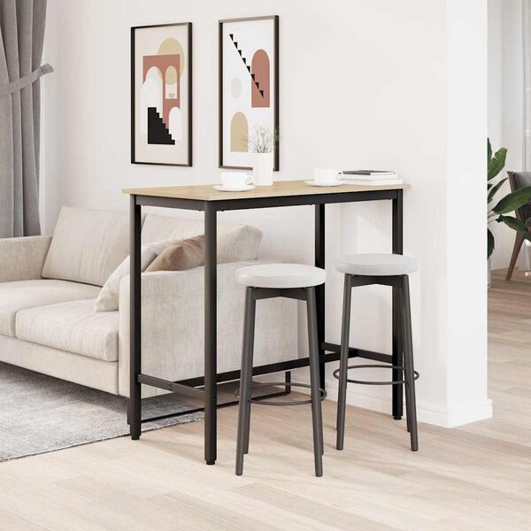 vidaXL Tafel Sonoma Eiken 100 x 50 x 90,5 cm Engineered hout en staal