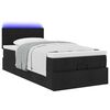vidaXL Ottoman bed met matras en LED's 90x200 cm stof zwart