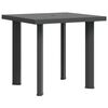 vidaXL Tuintafel 80x75x72 cm kunststof antraciet