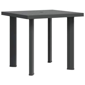 vidaXL Tuintafel 80x75x72 cm kunststof antraciet