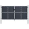 vidaXL Tuinpoort staal 300x200 cm antraciet