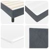 vidaXL Boxspringbed met matras Donkergrijs 180 x 200 cm Fluweel