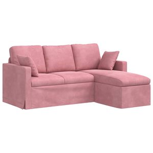 vidaXL Bank Roze 178 x 134 x 80 cm Fluweel