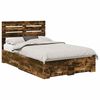 vidaXL Bedframe met lade Gerookt eiken 120 x 200 cm Bewerkt hout