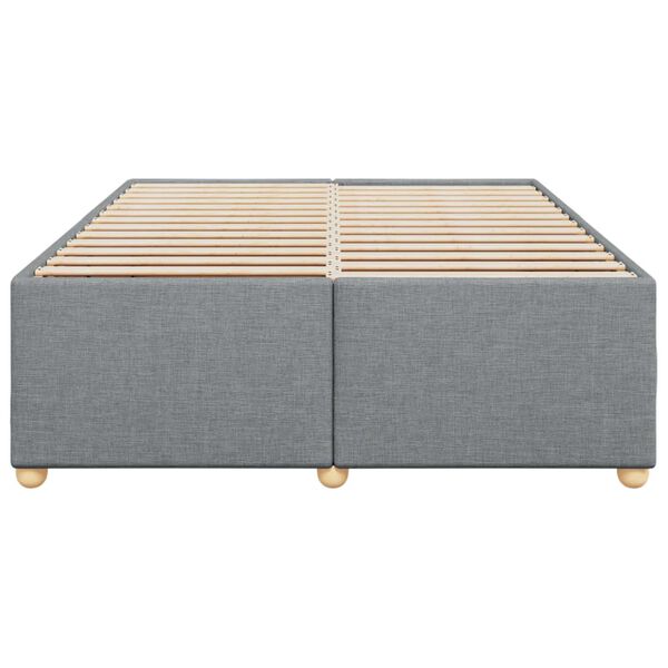 vidaXL Bedframe zonder matras stof lichtgrijs 140x190 cm
