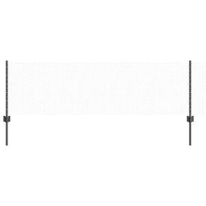 vidaXL zeshoekig gaasgek met palen 50 x 0,6 m PVC-Coated Staal Grijs