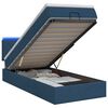 vidaXL Ottoman Bed met Matrassen en LED Blauw 100 x 200 cm Stof