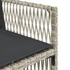 vidaXL 5-delige Tuinset met kussens poly rattan lichtgrijs