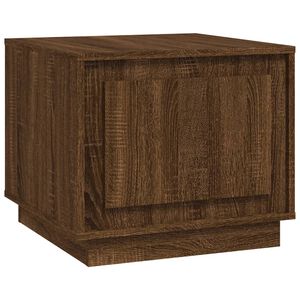 vidaXL Salontafel 51x50x44 cm bewerkt hout bruin eikenkleur