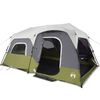 vidaXL Tent 9-persoons waterdicht met LED lichtblauw