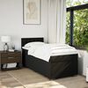 vidaXL Boxspring met matras stof zwart 100x200 cm