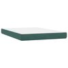 vidaXL Boxspring met matras fluweel donkergroen 160x220 cm