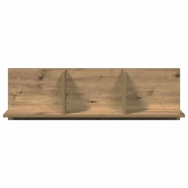 vidaXL Wandkast 100x16,5x30 cm bewerkt hout artisanaal eikenkleurig