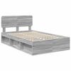 vidaXL Bedframe Grijs Sonoma 120 x 200 cm Massief grenenhout