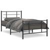 vidaXL Bedframe met hoofd- en voeteneinde metaal zwart 100x200 cm
