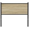 vidaXL Vervangend hoofdbord 107 cm bewerkt hout en staal sonoma eikenkleurig