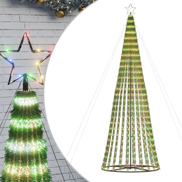 vidaXL LED-kerstboom 688 LEDs kleurrijk 300 cm