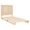 vidaXL Bedframe met hoofdbord massief grenenhout 100x200 cm
