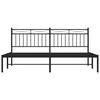 vidaXL Bedframe met hoofdbord metaal zwart 180x200 cm