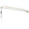 vidaXL Luifel automatisch uitschuifbaar 4x3 m crèmekleurig