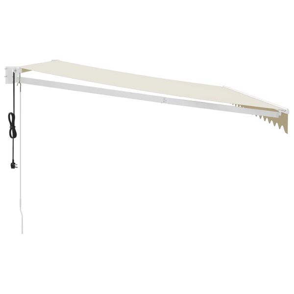 vidaXL Luifel automatisch uitschuifbaar 4x3 m crèmekleurig