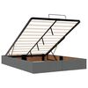 vidaXL Ottoman bed met matras en LED's 140x200cm stof donkergrijs
