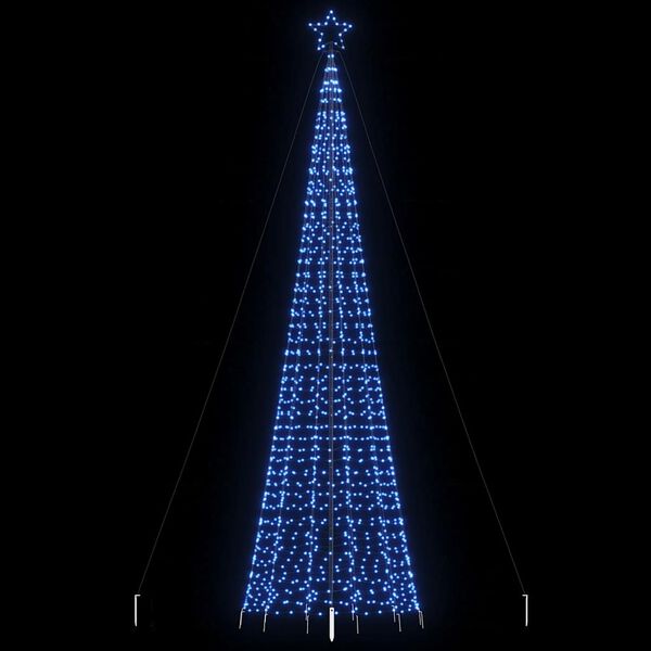 vidaXL LED-kerstboom met spikes 1534 LEDs 500 cm blauw