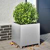 vidaXL Plantenbak 50x50x50 cm gegalvaniseerd staal