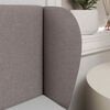 vidaXL Hoofdbord oor Taupe 40 x 23 x 6 cm Stof
