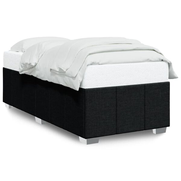 vidaXL Bedframe zonder matras 90x200 cm stof zwart