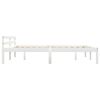 vidaXL Bedframe massief grenenhout wit 160x200 cm
