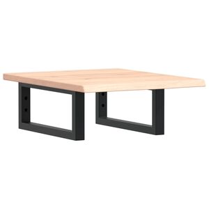 vidaXL Badkamer wandschap staal en massief eikenhout